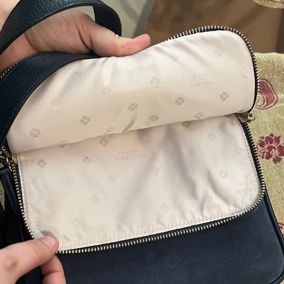 Kate Spade suede and leather Midnight deep Blue Crossbody Bag - Picture 10 of 15